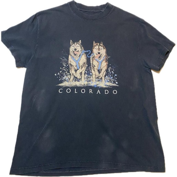 Vintage graphic Brandy Melville Colorado Husky Dogs graphic tee - Picture 2 of 8